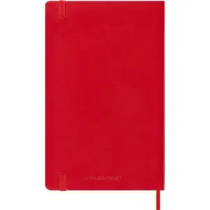 Notes MOLESKINE Classic L 13x21cm w kratkę miękka oprawa 192 str czerwony-723581