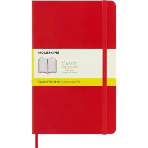 Notes MOLESKINE Classic L 13x21cm w kratkę miękka oprawa 192 str czerwony-723582