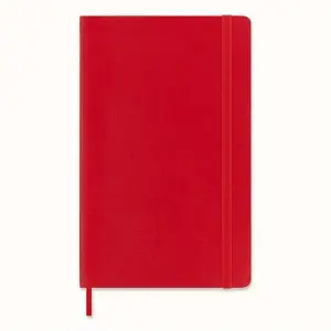 Notes MOLESKINE Classic L 13x21cm w kratkę miękka oprawa 192 str czerwony-723584