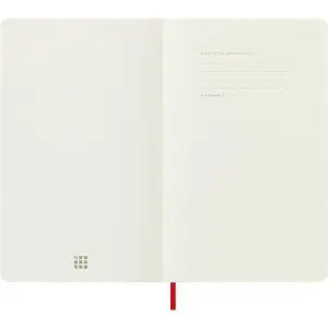 Notes MOLESKINE Classic L 13x21cm w kratkę miękka oprawa 192 str czerwony-723586