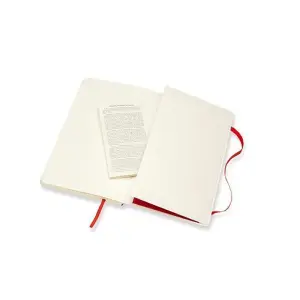 Notes MOLESKINE Classic L 13x21cm w kratkę miękka oprawa 192 str czerwony-723587