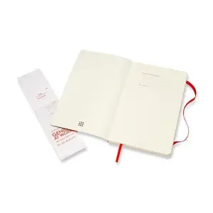 Notes MOLESKINE Classic L 13x21cm w kratkę miękka oprawa 192 str czerwony-723588