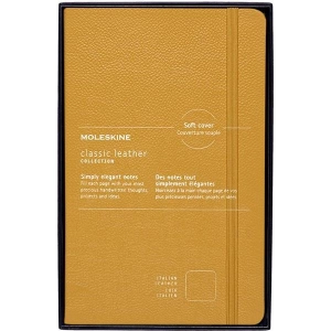 Notes MOLESKINE Classic miękka opr. skóra L 13x21 cm w linie żółty-723634