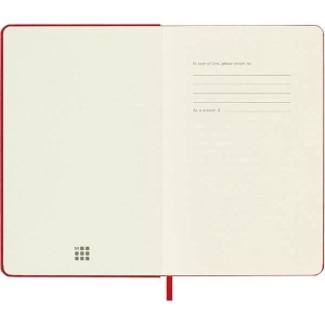 Notes MOLESKINE Classic M 11,5x18 cm w linie twarda oprawa scarlet red 208 str czerwony-723682