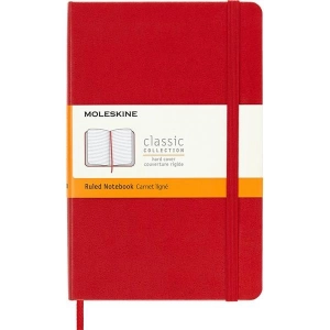 Notes MOLESKINE Classic M 11,5x18 cm w linie twarda oprawa scarlet red 208 str czerwony-723687