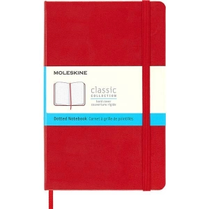 Notes MOLESKINE Classic M 11,5x18 cm w kropki twarda oprawa scarlet red 208 str czerwony-723714