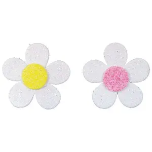 Naklejki TITANUM piankowe brokatowe 3D kwiaty 2 rozmiary: 48/42mm 28szt.
kolory: biało-różowe, biało-żółte 395982