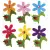 Naklejki TITANUM filcowe 3D kwiatki 50x80mm z kryształkiem i drewnianą biedronką mix kolorów 6szt. 307880-725600